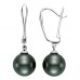 Jewelry Earring Tahitian 9-10mm Pearl 14kt White Gold Earrings